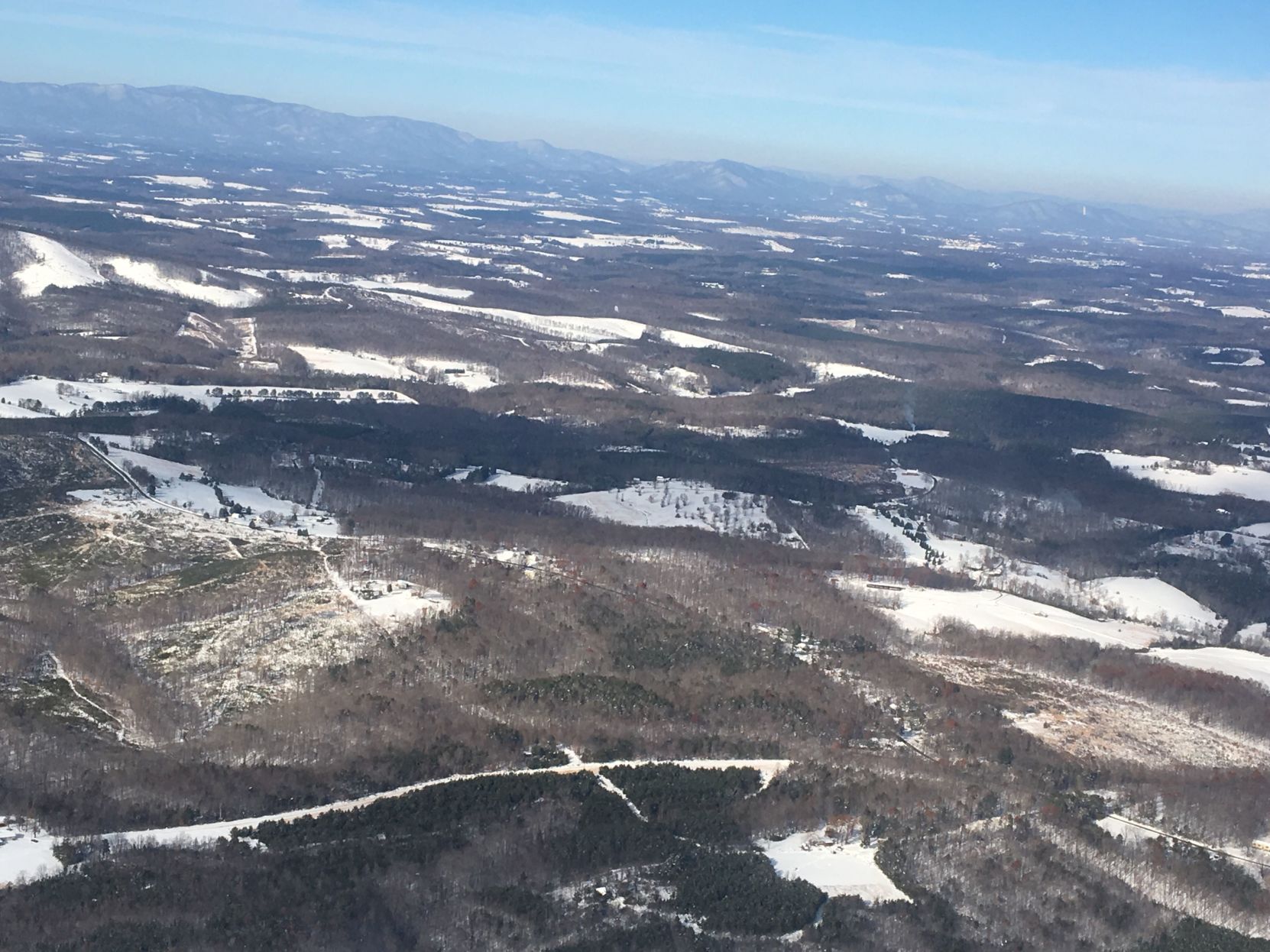 2018-12-10 Snow - Aerial of Lynchburg